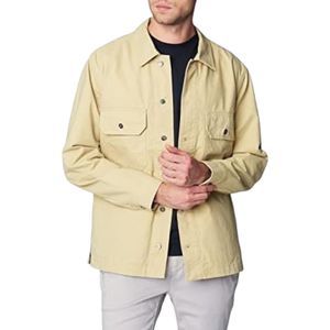 BlankNYC Shirt Men’s S Beige Knit Twill Button Down Shacket Chest Pockets